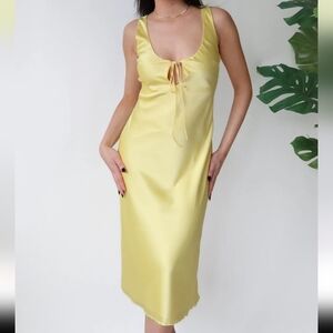 Grey Bandit Maxi Dress Yellow Size S New